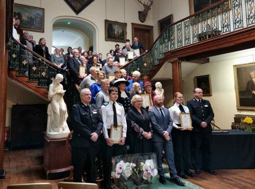 2024 High Sheriffs Community Awards - Award winners on the stairwell